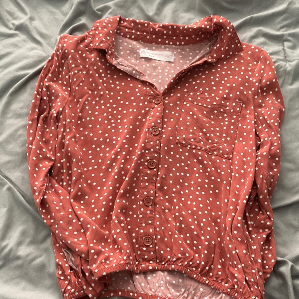 No boundaries size M (7-8) quarter sleeve top cropped